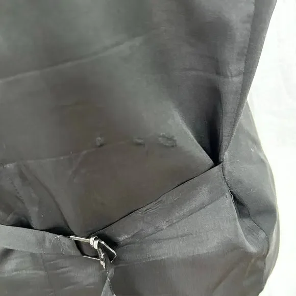 Express Black Tailored Vest Women Y2K Button Front Waistcoat Career Size S - Picture 6 of 8